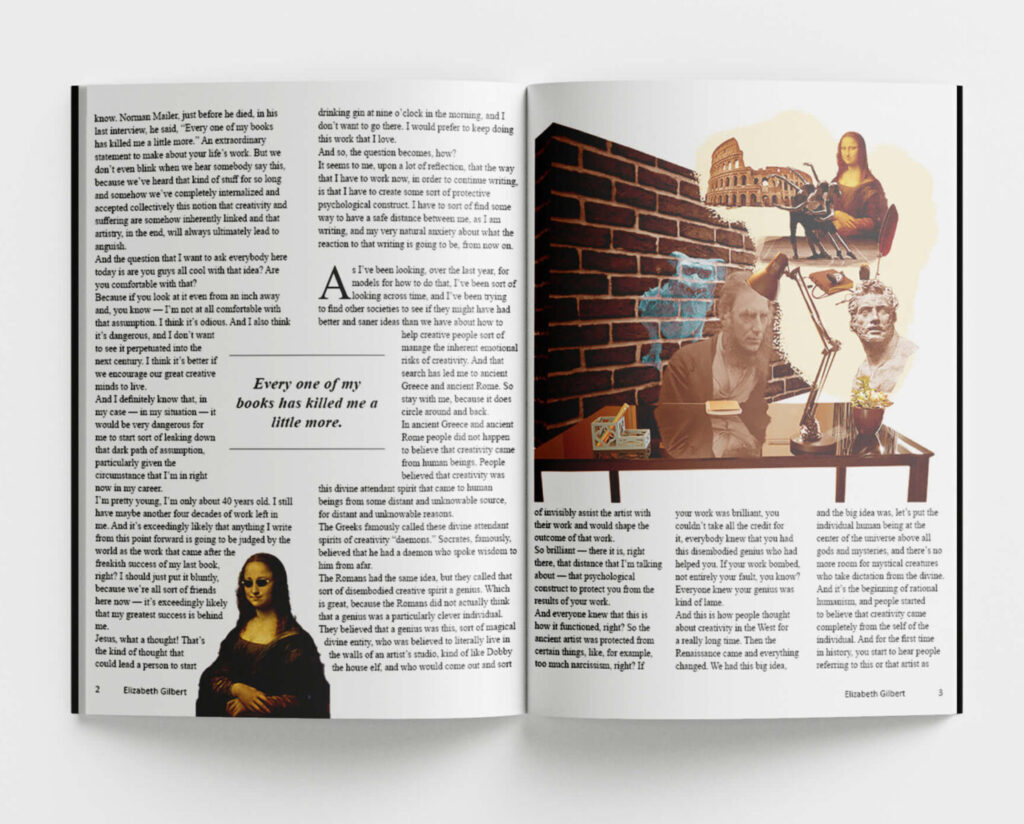 Collage page mockup
