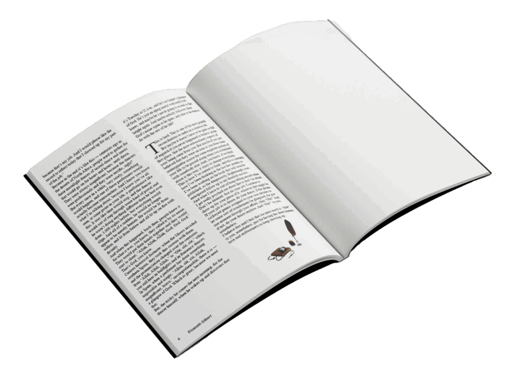 last page mockup transparent
